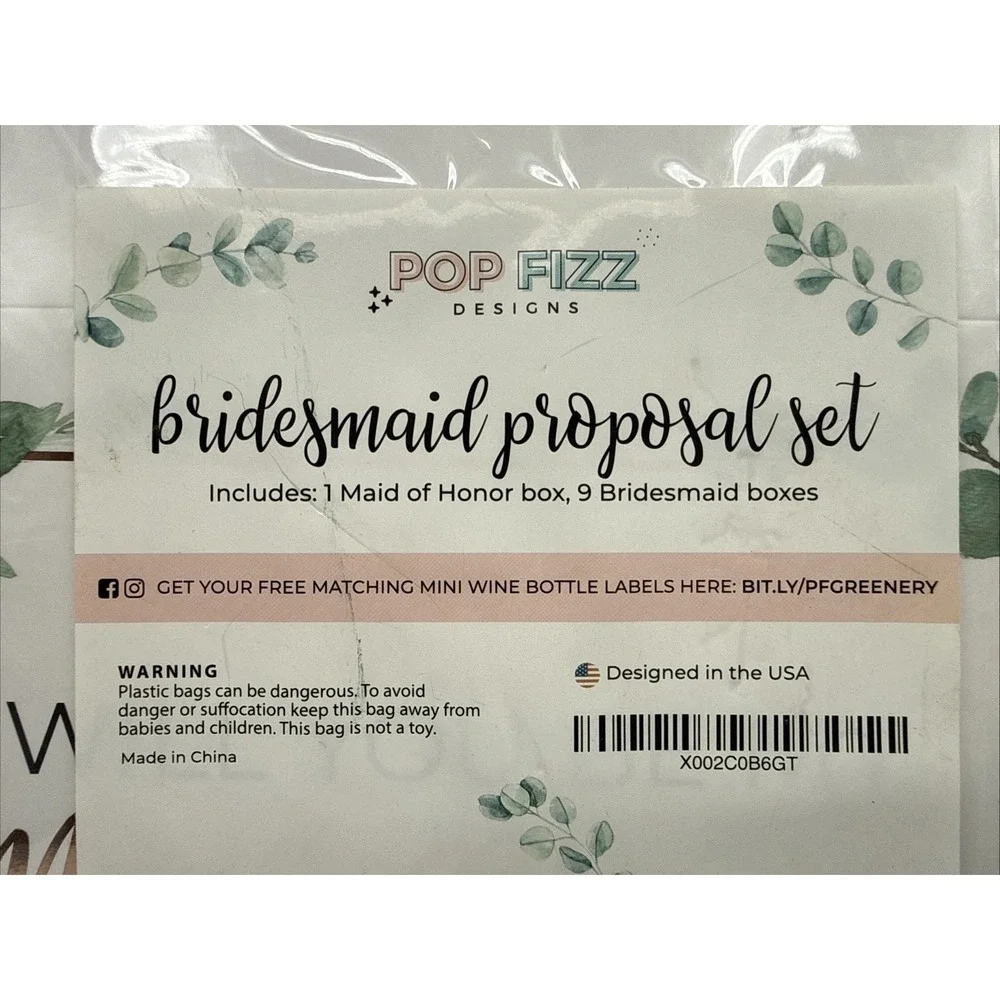 Bridesmaid Proposal Box Will You‎ Be My Maid of Honor and Bridesmaid 10 Boxes